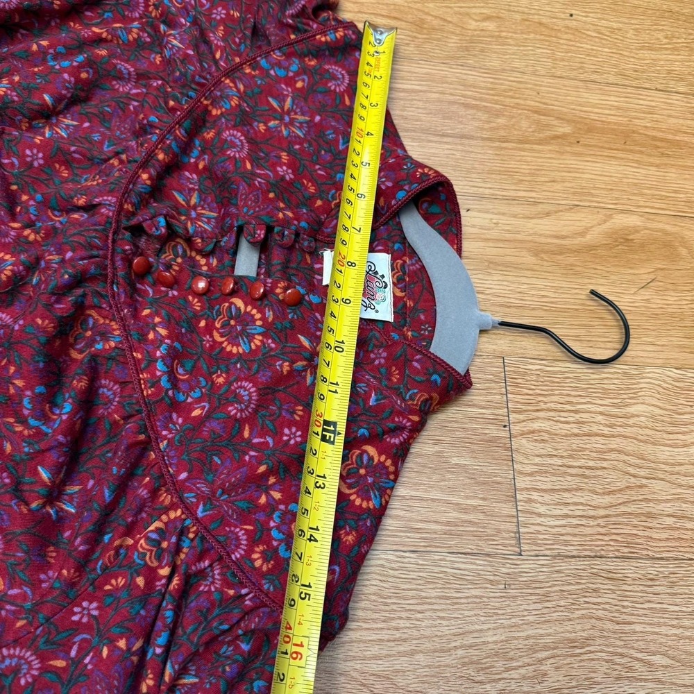 Lanz Dress Small Floral Prairie Long Sleeve Boho Cottagecore Western Vintage 70s - Picture 7 of 14
